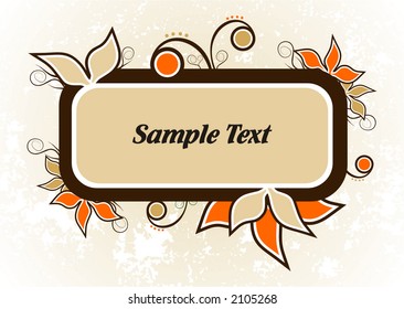 Vector Illustration - Leaf Panel - Scale to any size and change colours