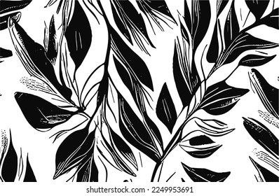 vector illustration of leaf pattern background