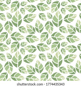 Vector Illustration leaf. Seamless pattern with leaves. Nature background