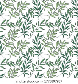 Vector Illustration leaf. Seamless pattern with leaves. Nature background