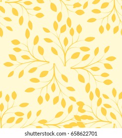 Vector Illustration of leaf seamless pattern.