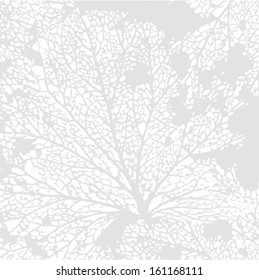 Vector Illustration Of Leaf Veins, Leaf Skeleton. Abstract Seamless Background. Autumn.