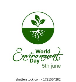 Vector illustration of a leaf for World Environment Day 5th june