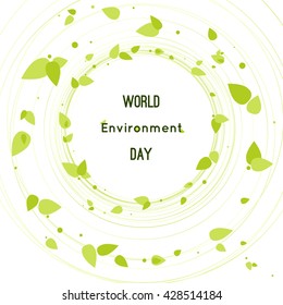 Vector illustration of a leaf for World Environment Day.