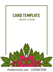Vector illustration leaf wreath frames blooms for decorative of card template