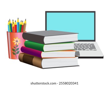 Vector illustration for learning resource gateway to success.
