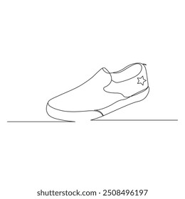 Vector illustration of leather shoes isolated on white background. Clothing costumes.concept. Cartoon characters. Education and school kids coloring page, printable, activity.