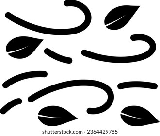 vector illustration of leaves on a transparent background