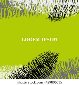 Vector illustration leaves of palm tree
