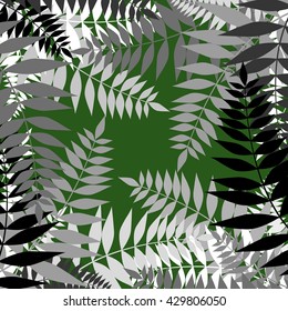 Vector illustration leaves of palm tree