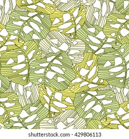 Vector illustration leaves of palm tree