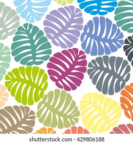 Vector illustration leaves of palm tree