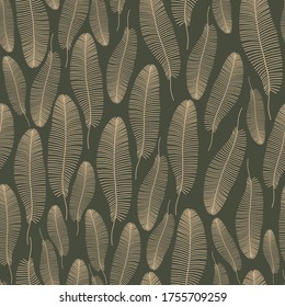 Vector illustration of leaves pattern. Floral organic background. 