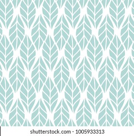 Vector illustration of leaves seamless pattern. Floral organic background. Hand drawn leaf texture.