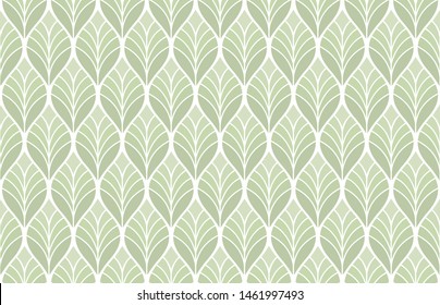 Vector illustration of leaves seamless pattern. Organic floral background. Trendy leaf texture.