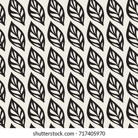 Vector illustration of leaves seamless pattern. Floral organic background.