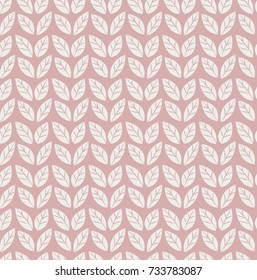 Vector illustration of leaves seamless pattern. Floral organic background. Hand drawn leaf texture.