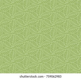 Vector illustration of leaves seamless pattern. Floral organic background. Geometric abstract leaf texture.