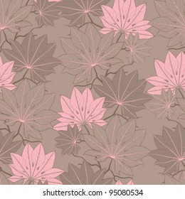 Vector illustration of leaves. (Seamless Pattern)
