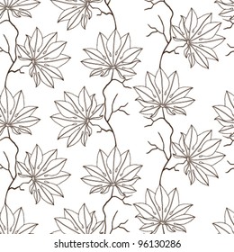 Vector illustration of leaves. (Seamless Pattern)