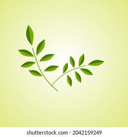 ilustración vectorial de hojas y tallos