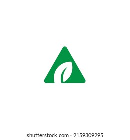 vector illustration of leaves and triangles for icons, symbols or logos. natural flat logo