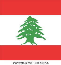ilustración vectorial de la bandera del Líbano