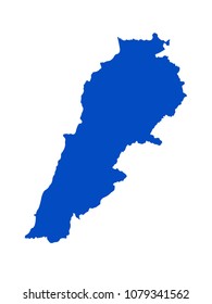vector illustration of Lebanon map