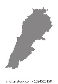 vector illustration of Lebanon map