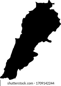 Vektorillustration-Abbildung der Libanon-Karte