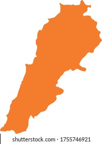 ilustración vectorial del mapa del Líbano