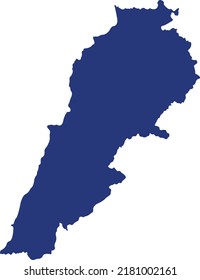 Mapa de la ilustración vectorial del Líbano
