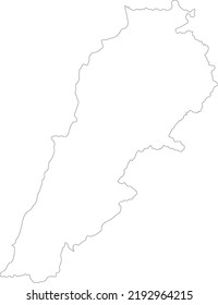 Mapa de la ilustración vectorial del Líbano