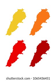 vector illustration of Lebanon maps