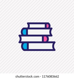Vector illustration of lecture icon colored line. Beautiful book reading element also can be used as bookshelf icon element.