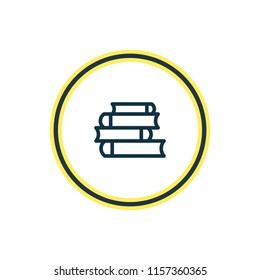 Vector illustration of lecture icon line. Beautiful read element also can be used as bookshelf icon element.