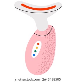 Ilustración vectorial de un dispositivo facial de fototerapia led. Gadget de cuidado de la piel utilizado para el antienvejecimiento, el tratamiento del acné y el rejuvenecimiento de la piel.