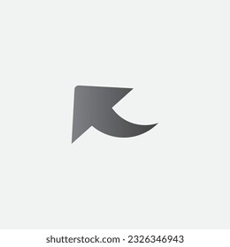 Vector Illustration Left Arrow Editable Color