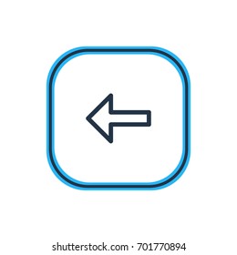 Vector Illustration Of Left Outline. Beautiful Direction Element Also Can Be Used As Direction Element.