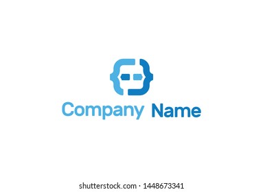 Vector illustration of left and right brackets. Isolated on white background. 