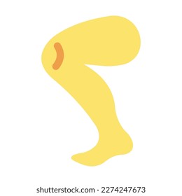 Ilustración vectorial del dibujo de la pierna