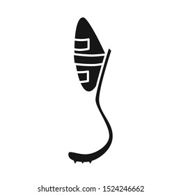 Vector illustration of leg and prosthesis logo. Web element of leg and foot Stock symbol for web.