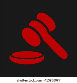 vector illustration legal hammer