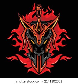 Ilustración vectorial del arma legendaria	
