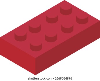 Vector illustration of lego block.
