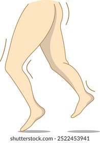 vector illustration of legs backview