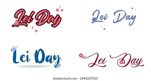 Vektorillustration Lei Day, Happy Hawaiian Lei Day Editable Post Banner Vorlage