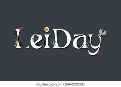 Vektorillustration Lei Day, Happy Hawaiian Lei Day Editable Post Banner Vorlage