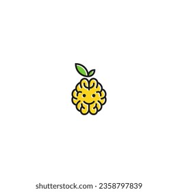 vector illustration of lemon brain