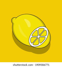 Vektorgrafik von Lemon. Kann als Promotion, Business, Flyer, etc. verwendet werden.